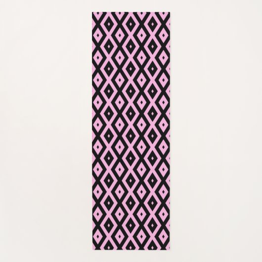 Schwarz-Rosa-Muster Yogamatte (Vorderseite)