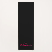 Schwarz-Rosa-Namaste-Minimal-Typografie Yogamatte (Vorderseite)