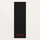 Schwarz-Rosa-Namaste-Minimal-Typografie Yogamatte (Rückseite)