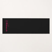 Schwarz-Rosa-Namaste-Minimal-Typografie Yogamatte (Vorderseite (Horizontal))