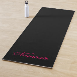 Schwarz-Rosa-Namaste-Minimal-Typografie Yogamatte