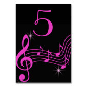 Schwarz-Rosa-Neon, Musiknoten Tischnummer (Vorderseite)