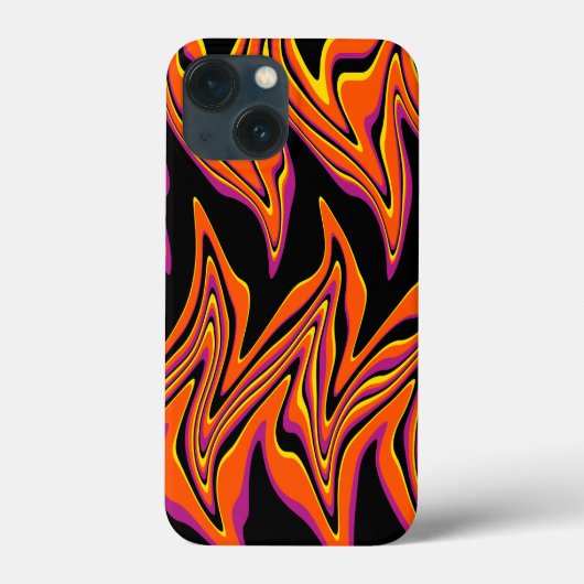 Schwarz, Rosa, Orange und Gelb Case-Mate iPhone Hülle (Rückseite)