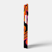 Schwarz, Rosa, Orange und Gelb Case-Mate iPhone Hülle (Rückseite / Rechts)