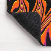 Schwarz, Rosa, Orange und Gelb Mousepad (Ecke)
