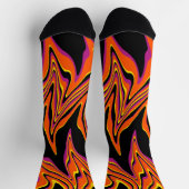 Schwarz, Rosa, Orange und Gelb Socken (Oben)