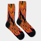 Schwarz, Rosa, Orange und Gelb Socken (Rechts)