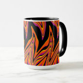 Schwarz, Rosa, Orange und Gelb Tasse (VorderseiteRechts)