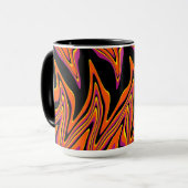 Schwarz, Rosa, Orange und Gelb Tasse (Vorderseite Links)