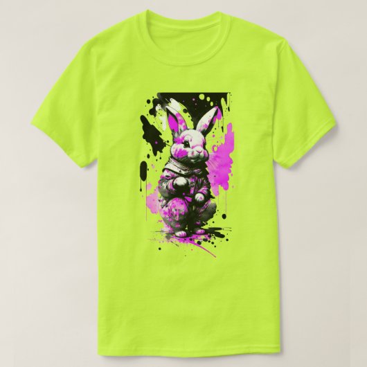 Schwarz-Rosa Ostersonniger T - Shirt (Design vorne)