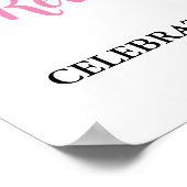 Schwarz-Rosa-Party für die Altersvorsorge benutzer Poster (Ecke)