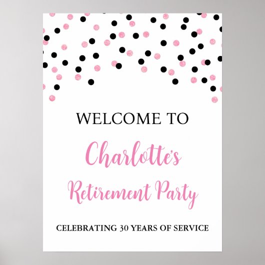 Schwarz-Rosa-Party für die Altersvorsorge benutzer Poster (Vorne)
