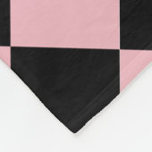 Schwarz/Rosa Prüfing Moderner Monogramm-Name Fleecedecke (Ecke)