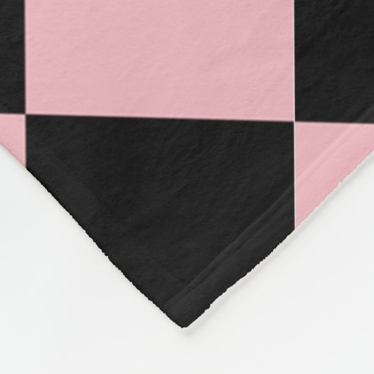 Schwarz/Rosa Prüfing Moderner Monogramm-Name Fleecedecke (Ecke)