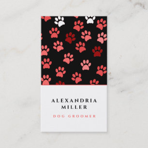 Schwarz-Rosa-Puppenkopfdruck  Hundemrüger Visitenkarte