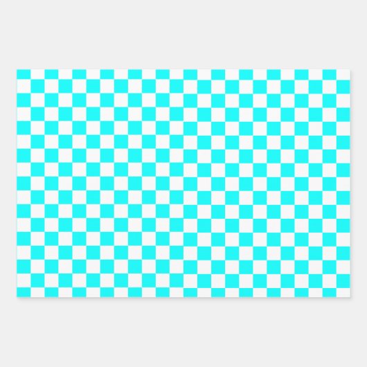 Schwarz-Rosa Retro Schach Schachbrett Muster Geschenkpapier Set (Vorderseite 3)