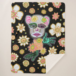 Schwarz-Rosa-Rollery Sherpadecke