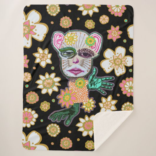 Schwarz-Rosa-Rollery Sherpadecke (Vorderseite)