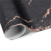 Schwarz Rosa Rose Blush Streifen Marmorgestein Gla Geschenkpapier (Rolleneckpunkt)