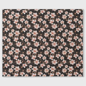 Schwarz Rosa Rose Gold Brautparty Geschenkpapier (Flach)