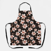 Schwarz Rosa Rose Gold Brautparty Schürze (Vorderseite)