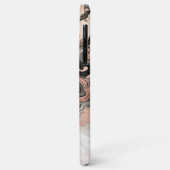 Schwarz-Rosa Rose Gold Marbella Art Muster Case-Mate iPhone Hülle (Hinten/Links)