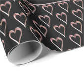 Schwarz-Rosa-Rose-goldenes Muster Hinzufügen von T Geschenkpapier (Rolleneckpunkt)