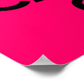 Schwarz Rosa Ruhe bewahren und weiter tragen Poster (Ecke)