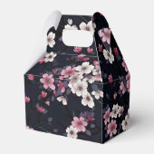 Schwarz-Rosa-Sakura-Blume, Musterdesign, Geschenkschachtel (Rückseite)