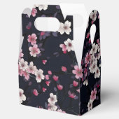 Schwarz-Rosa-Sakura-Blume, Musterdesign, Geschenkschachtel (Geöffnet)