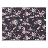 Schwarz-Rosa-Sakura-Blume, Musterdesign, Tischdecke (Vorderseite (Horizontal))