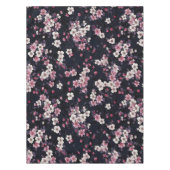 Schwarz-Rosa-Sakura-Blume, Musterdesign, Tischdecke (Vorderseite)