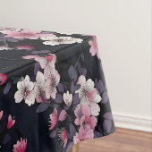 Schwarz-Rosa-Sakura-Blume, Musterdesign, Tischdecke (Beispiel)