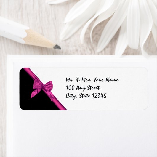 Schwarz-Rosa-Satin-Band (Insitu)