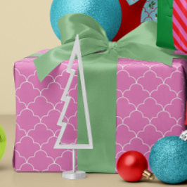 Schwarz-Rosa-Scallop-Muster Geschenkpapier