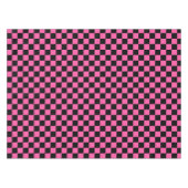 Schwarz-rosa Schachbrettmuster Tischdecke (Vorderseite (Horizontal))