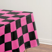 Schwarz-rosa Schachbrettmuster Tischdecke (Beispiel)
