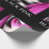 Schwarz-Rosa-Schleifpapier Geschenkpapier (Ecke)