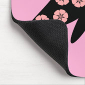 Schwarz-Rosa-Schmetterlingdesign Mousepad (Ecke)