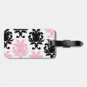 Schwarz-Rosa-Schmuckmuck Gepäckanhänger (Rückseite horizontal)