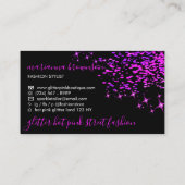 Schwarz-Rosa-Schneidemaschine Visitenkarte (Rückseite)