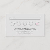 Schwarz-Rosa Schönheitsästhesie mit Foto Loyalty & Visitenkarte (Rückseite)