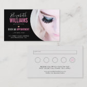 Schwarz-Rosa Schönheitsästhesie mit Foto Loyalty & Visitenkarte (Vorne/Hinten)