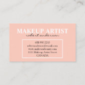 Schwarz-Rosa-Schrift für Künstler Visitenkarte (Rückseite)