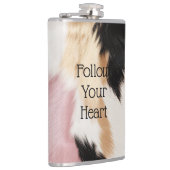 Schwarz Rosa Schwarzes Schwarzes Weiß Tier Flachmann (Rechts)