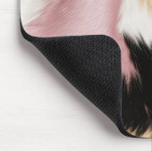 Schwarz Rosa Schwarzes Schwarzes Weiß Tier Mousepad (Ecke)