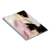 Schwarz Rosa Schwarzes Schwarzes Weiß Tier Notizblock (Rechte Seite)