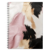 Schwarz Rosa Schwarzes Schwarzes Weiß Tier Notizblock (Vorderseite)