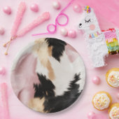 Schwarz Rosa Schwarzes Schwarzes Weiß Tier Pappteller (Party)