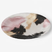 Schwarz Rosa Schwarzes Schwarzes Weiß Tier Pappteller (Schrägansicht)